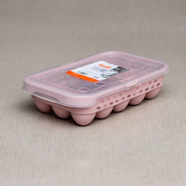Keep Your Eggs Fresh and Organized with the 15 Compartments Egg Holder Storage Container With lid (Pink)